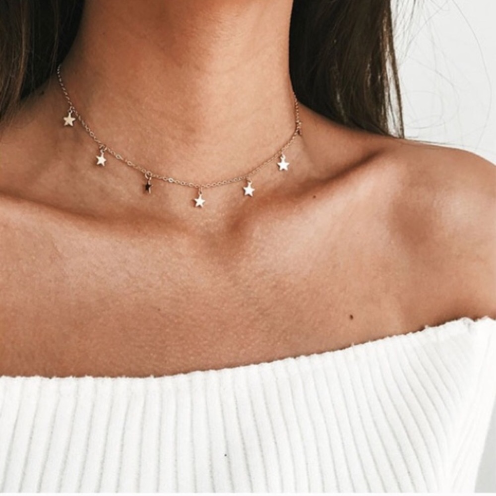🔥2 for 1🔥 Dainty Gold Star Chocker Necklace